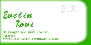 evelin kovi business card