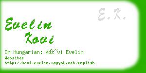 evelin kovi business card